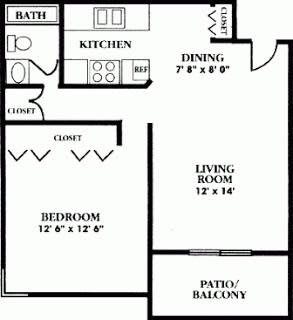 Floor Plan  One Bedroom